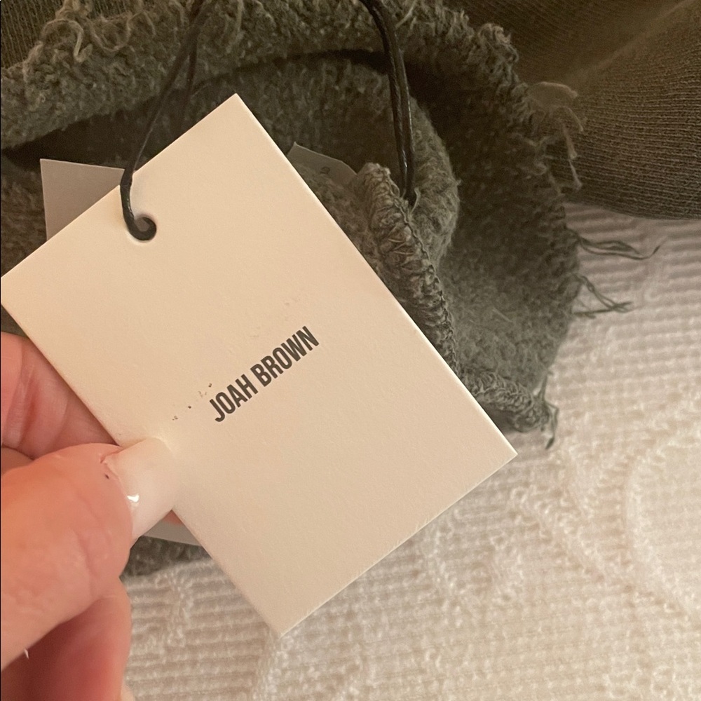 Joah Brown SLOUCHY PULLOVER SWEATSHIRT in small,
Color sage green - Picture 6 of 8